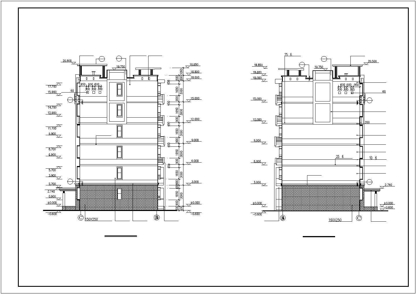 某大型住宅建筑布置施工详图