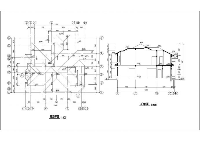 抚顺市阳泾新村某2层砖混结构单体乡村别墅建筑设计CAD图纸_图1