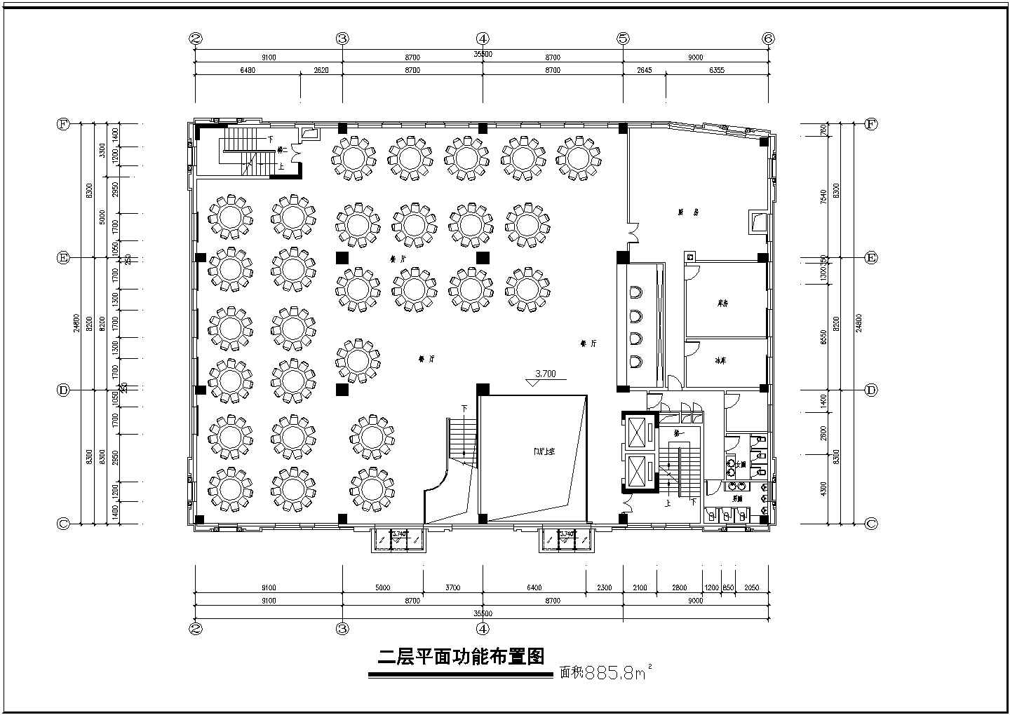 广州某酒店建筑全套施工设计cad图纸(含各层平面图)