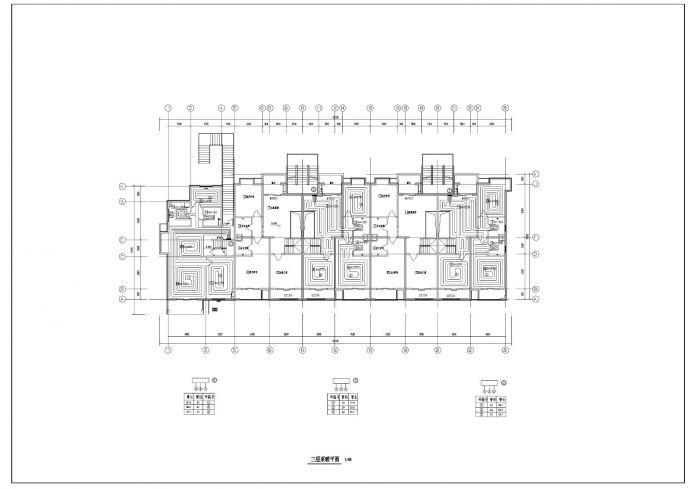 3000平米5层5户联排别墅设施CAD施工图_图1