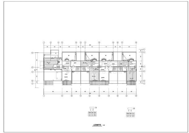 3000平米5层5户联排别墅设施CAD施工图-图二