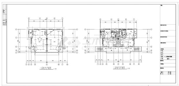 5层双拼别墅电气工程CAD施工图纸-图一
