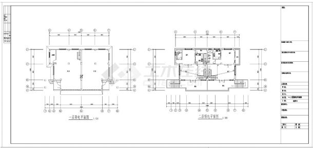 5层双拼别墅电气工程CAD施工图纸-图二