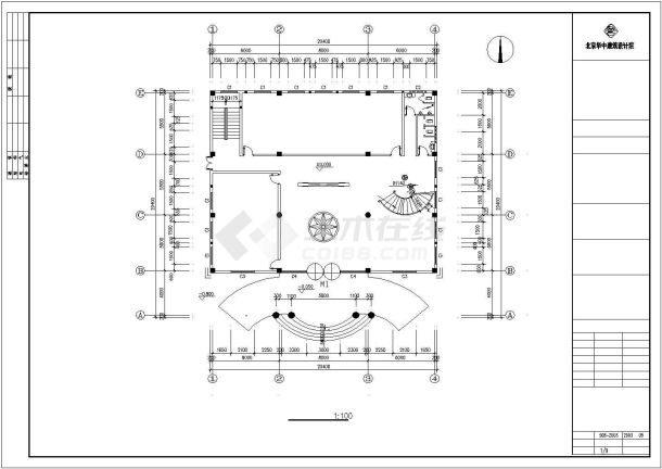 某经典欧式办公楼建筑布置参考详图-图二