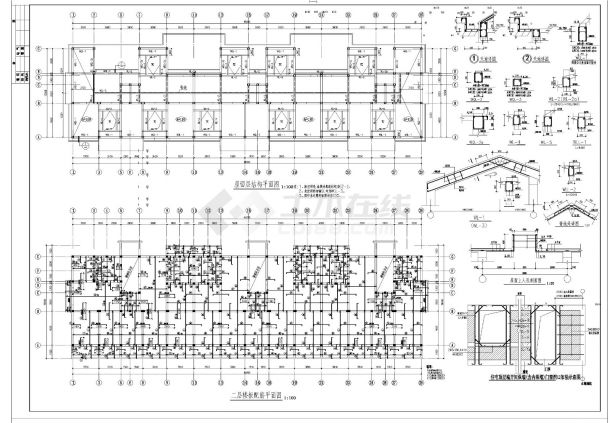 某市住宅楼砖混结构设计布置CAD详图-图一