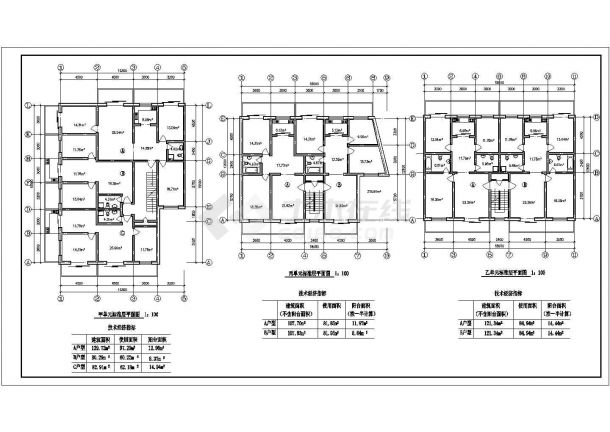 孝感市某新建小区热门的平面户型设计CAD图纸（共12张）-图二