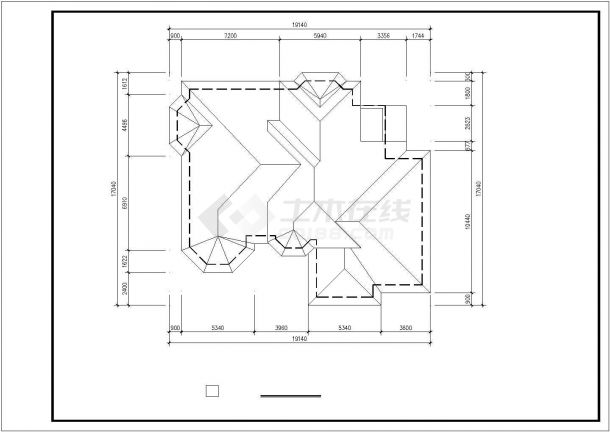 360平米2层混合结构独栋乡村别墅建筑设计CAD图纸（含总图和地下室）-图一