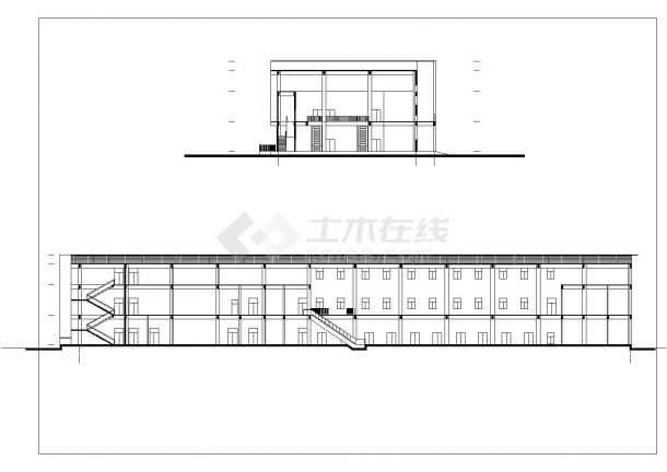 某三层汽车站建筑方案设计全套cad图纸（原创）-图一