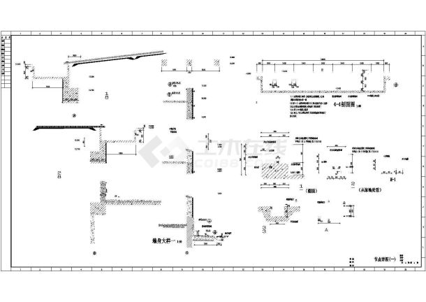 某三层精品体育馆建筑施工全套设计cad图-图二