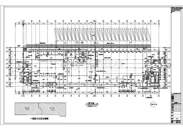 某郊区四层汽车客运站建筑施工图（含效果图）-图二