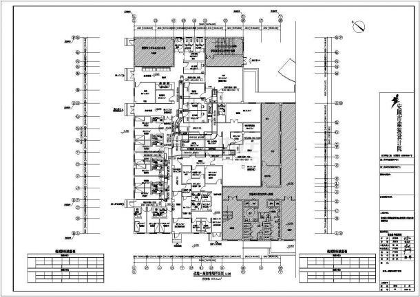 某现代化医院800平米单层门诊楼暖通系统设计CAD图纸-图一