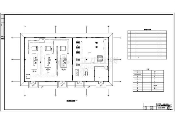 某大型医院的大众浴室锅炉房暖通系统设计CAD图纸-图一