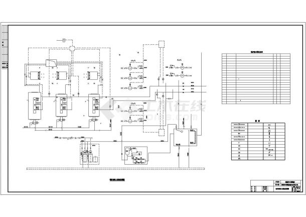 某大型医院的大众浴室锅炉房暖通系统设计CAD图纸-图二