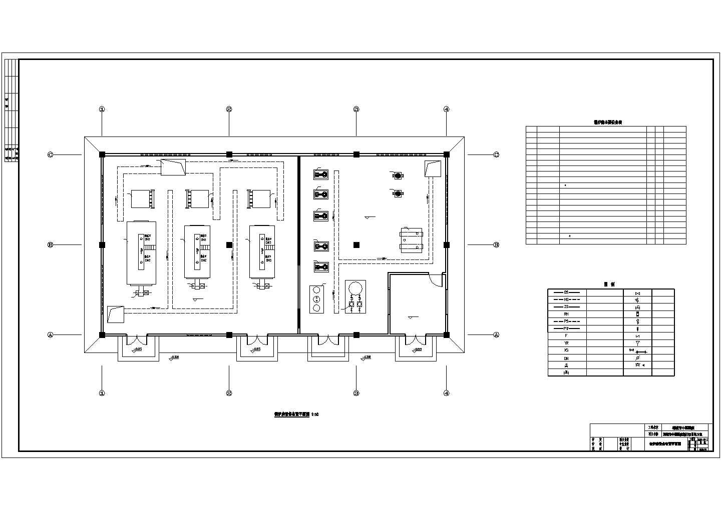 某大型医院的大众浴室锅炉房暖通系统设计CAD图纸
