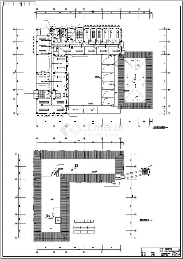 广州市某医院2层后勤楼全套暖通系统设计CAD图纸-图二