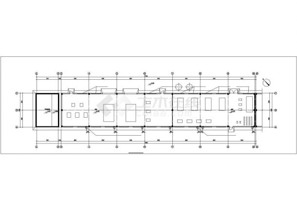 武汉某科技公司1500平米单层生产车间暖通系统设计CAD图纸-图一