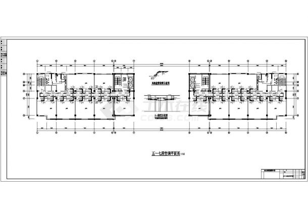 福州市某市政单位9层框架办公楼全套暖通系统设计CAD图纸-图二