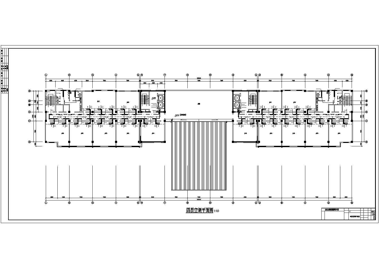 福州市某市政单位9层框架办公楼全套暖通系统设计CAD图纸