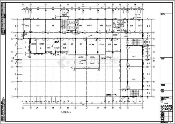 [安徽]某市第三人民医院3层医疗中心建筑施工设计cad施工图-图二