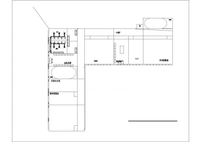 某小学1800平米3层教学楼暖通系统设计CAD图纸（含门卫和食堂）_图1