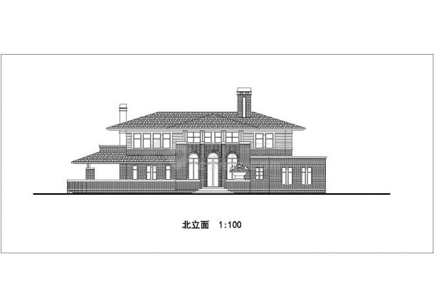 占地188平米2层框架结构独栋别墅全套建筑设计CAD图纸-图一