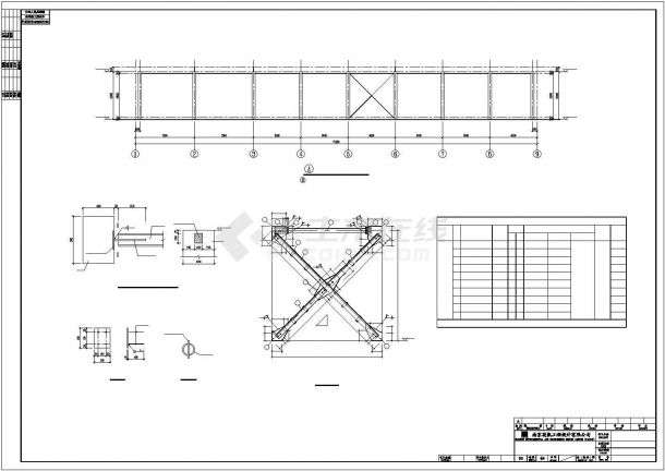 某24米跨排架结构工业仓库设计方案CAD图纸-图二