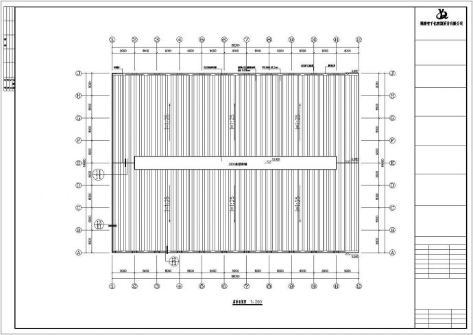 某16米四跨钢结构厂房设计方案CAD图纸_图1