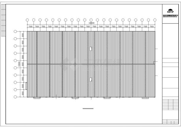 某24米三跨钢结构厂房建筑设计方案CAD图纸-图一