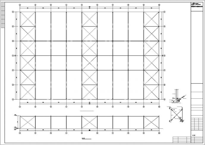 某钢结构门式钢架厂房建筑设计方案CAD图纸_图1