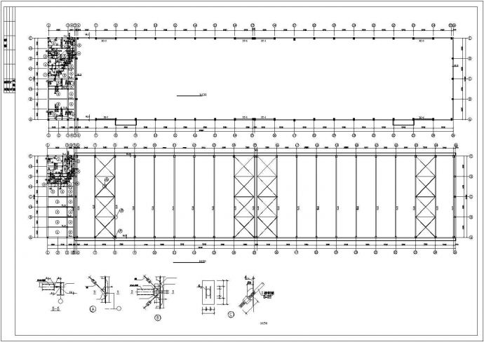 某开发区厂房钢结构设计方案CAD图纸_图1