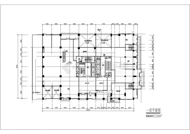 某二十七层综合楼建筑方案全套cad图（含效果图）-图一