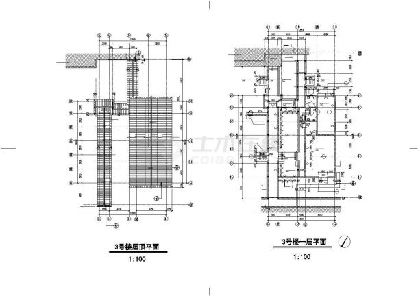 杭州市某度假村3层仿古民宿酒店全套建筑设计CAD图纸-图一