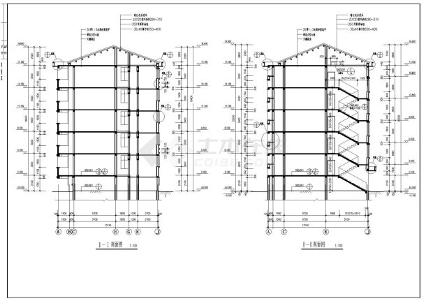 某小区住宅楼砖混建筑结构布置CAD规划详图-图一