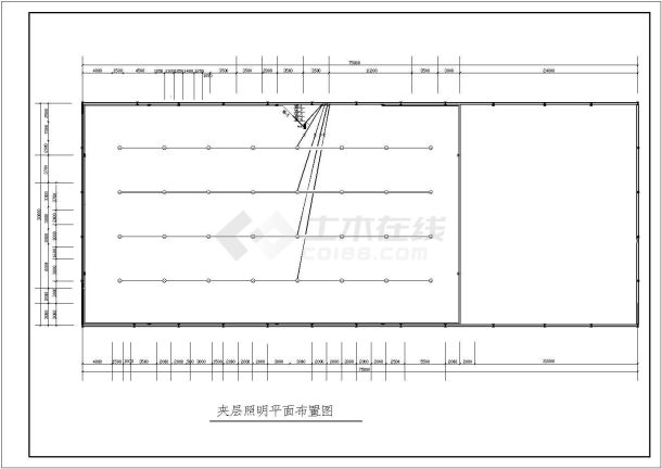 某地厂房电气照明CAD布置图-图二