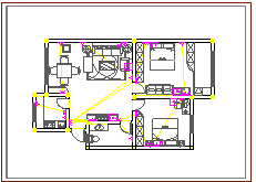 室内家装设计方案施工cad图例-图二