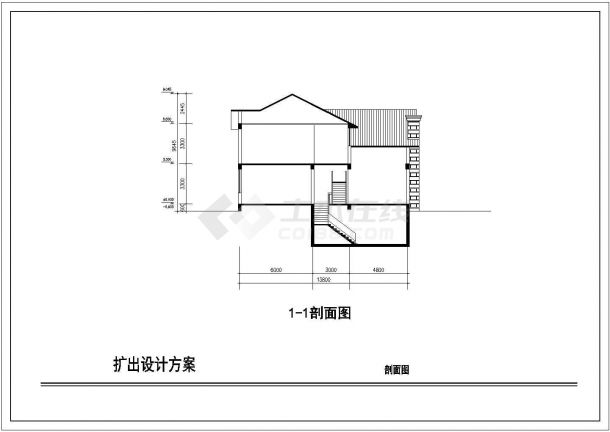 350平米2层混合结构独栋豪华别墅建筑设计CAD图纸（含地下室）-图一