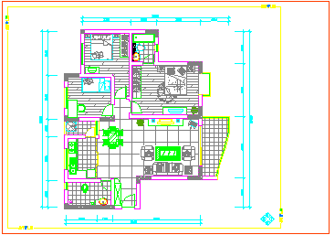 室内装修设计cad方案设计图-图二