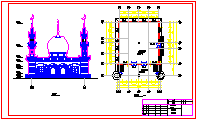 米泉市清真寺建筑设计施工图-图一