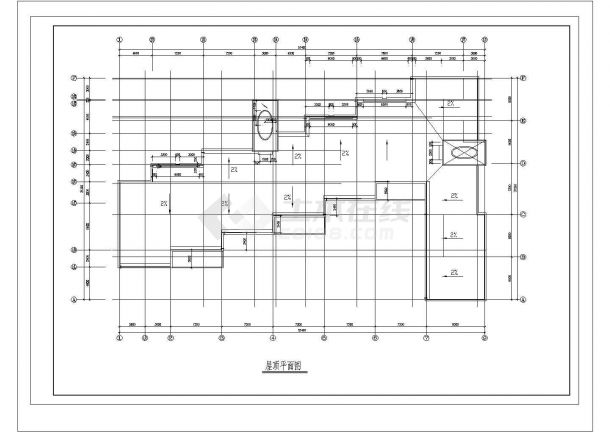 湖南省某小学三层教学楼建筑施工设计CAD图（含平立剖）-图一