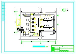 水冷螺杆机制冷机房cad设计施工图-图二