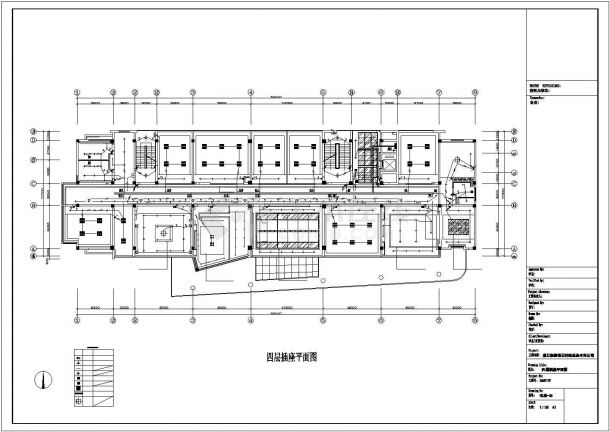 五层办公楼照明设计电气cad施工图-图二