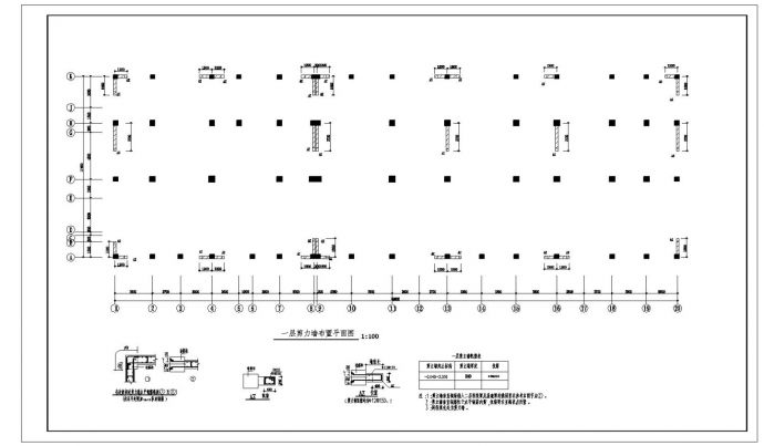 某市住宅楼底框砖混结构布置CAD规划详图_图1