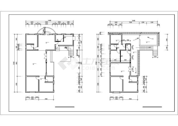 漳州市南阳新村某2层砖混结构单体别墅全套建筑设计CAD图纸-图一