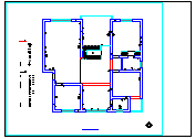 四室户型室内装修cad平立面设计施工图