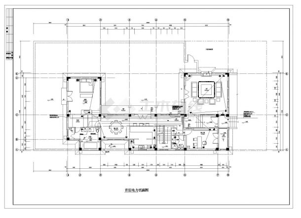 某地2层私人别墅电气工程CAD图纸-图二