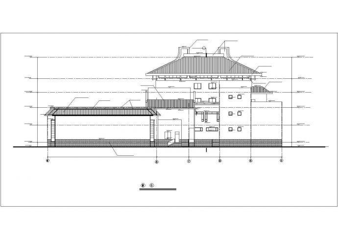 泉州市某文化生态园5层框架结构仿古综合办公楼建筑设计CAD图纸_图1