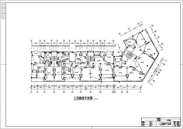 某城市小区六层住宅办公楼照明施工设计cad套图-图二