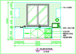 卫生间室内装修cad立面设计大样图纸_图1