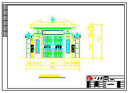 豪华别墅门亭铁艺大门cad施工图-图二