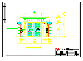 豪华别墅门亭铁艺大门cad施工图